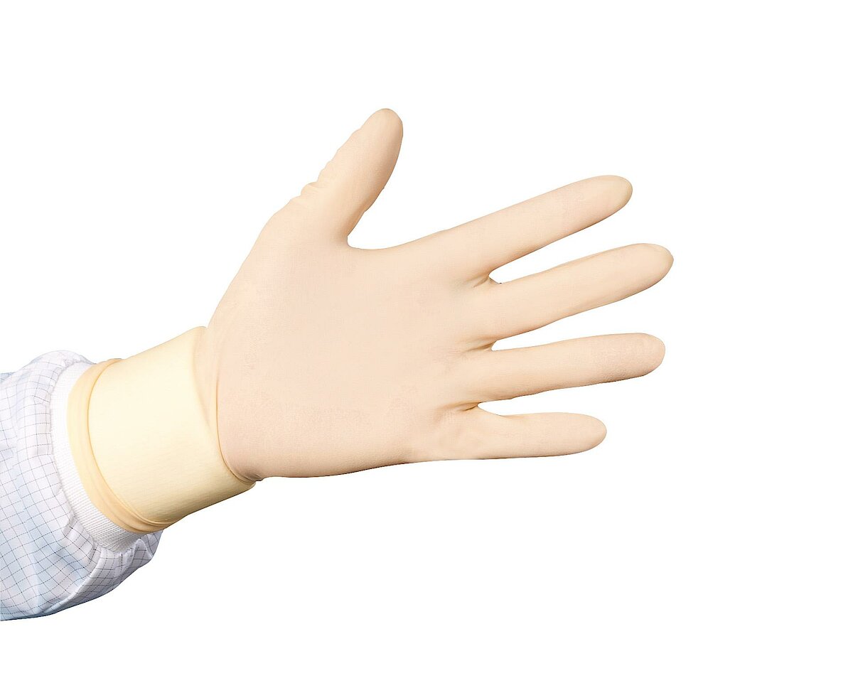 Cleanroom disposable latex gloves, sterile