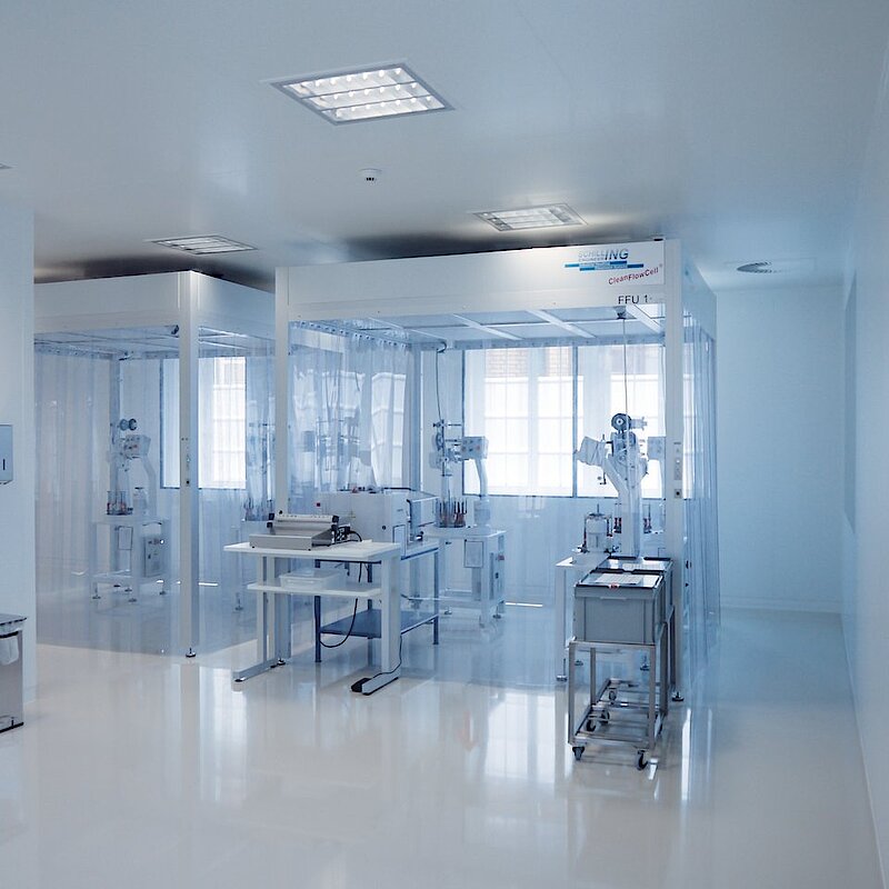Reinraumzelt für Produktion medizinischer Fäden, ISO 7