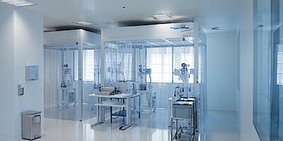 Tente de salle blanche pour la production de fils médicaux, ISO 7