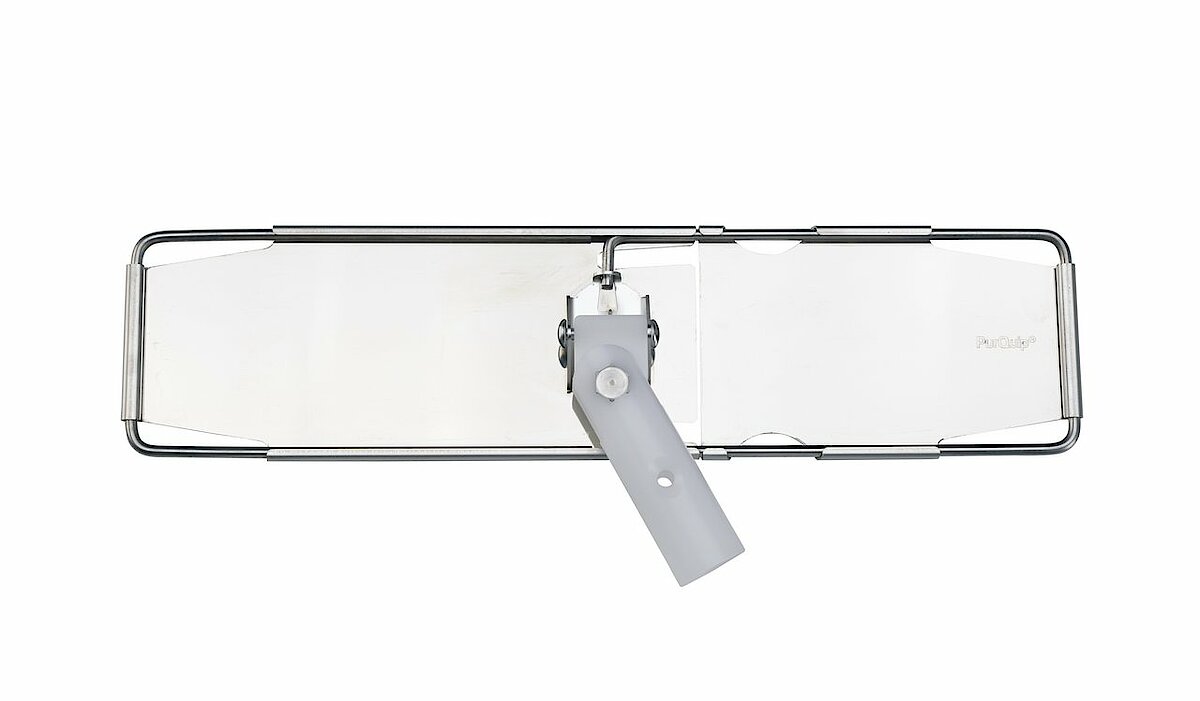 Cleanroom mop holder made of stainless steel, autoclavable and disinfectant-resistant, up to cleanroom class ISO 3 (GMP A/B)