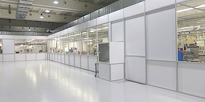 Cleanroom for electronic components, ISO 8