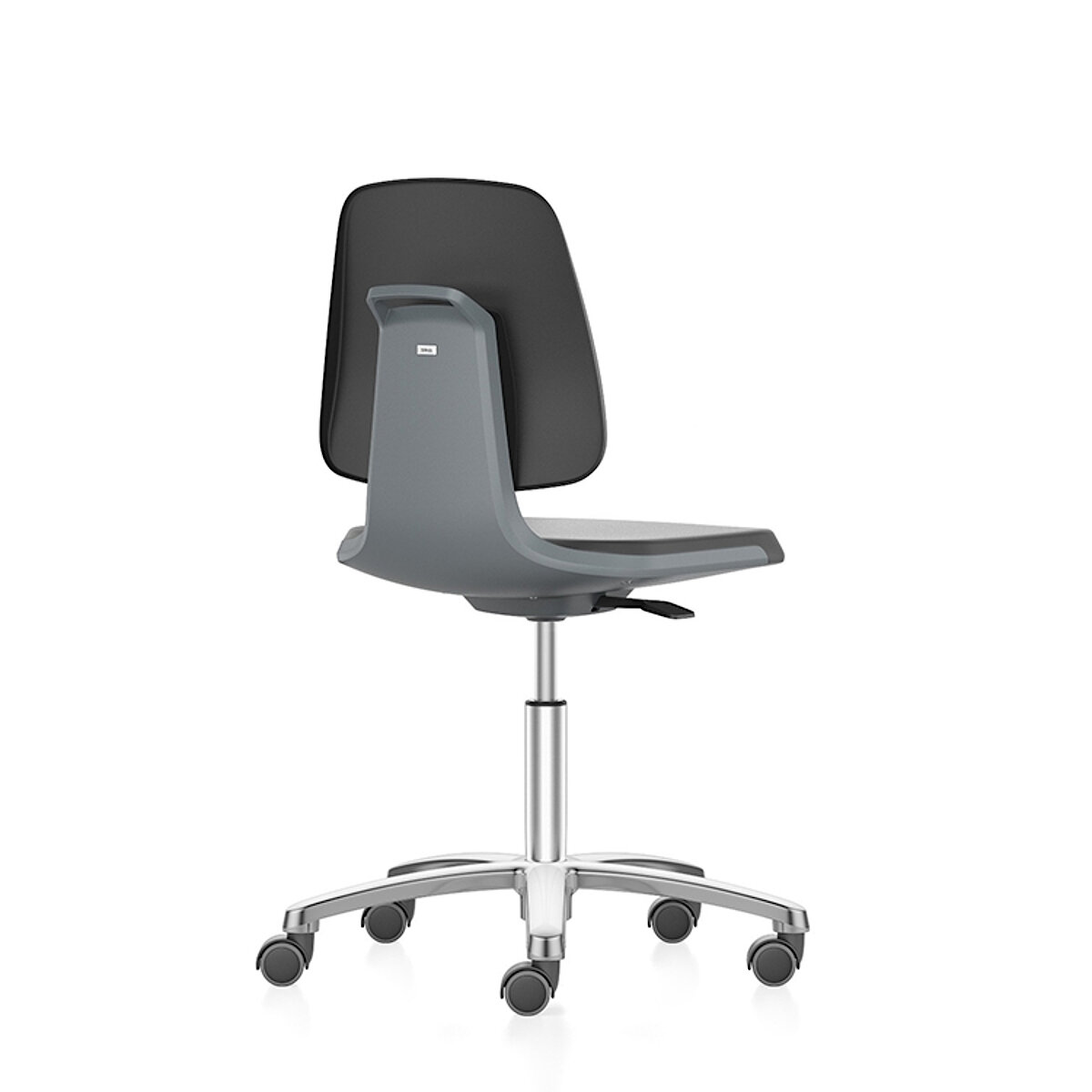 Cleanroom laboratory swivel chair ESD, low with castors