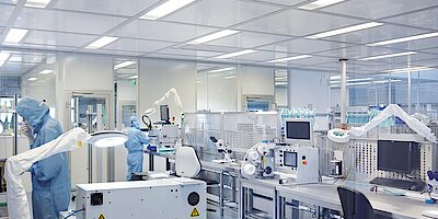 Reinraum für Produktion von Katheter und Stents,  ISO 8