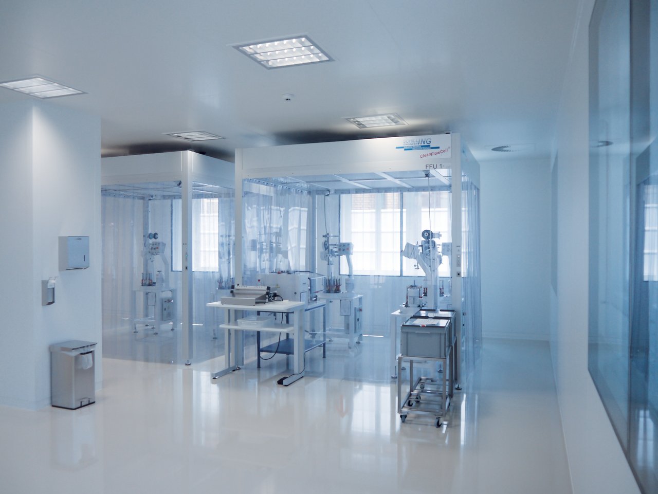Tente de salle blanche pour la production de fils médicaux, ISO 7