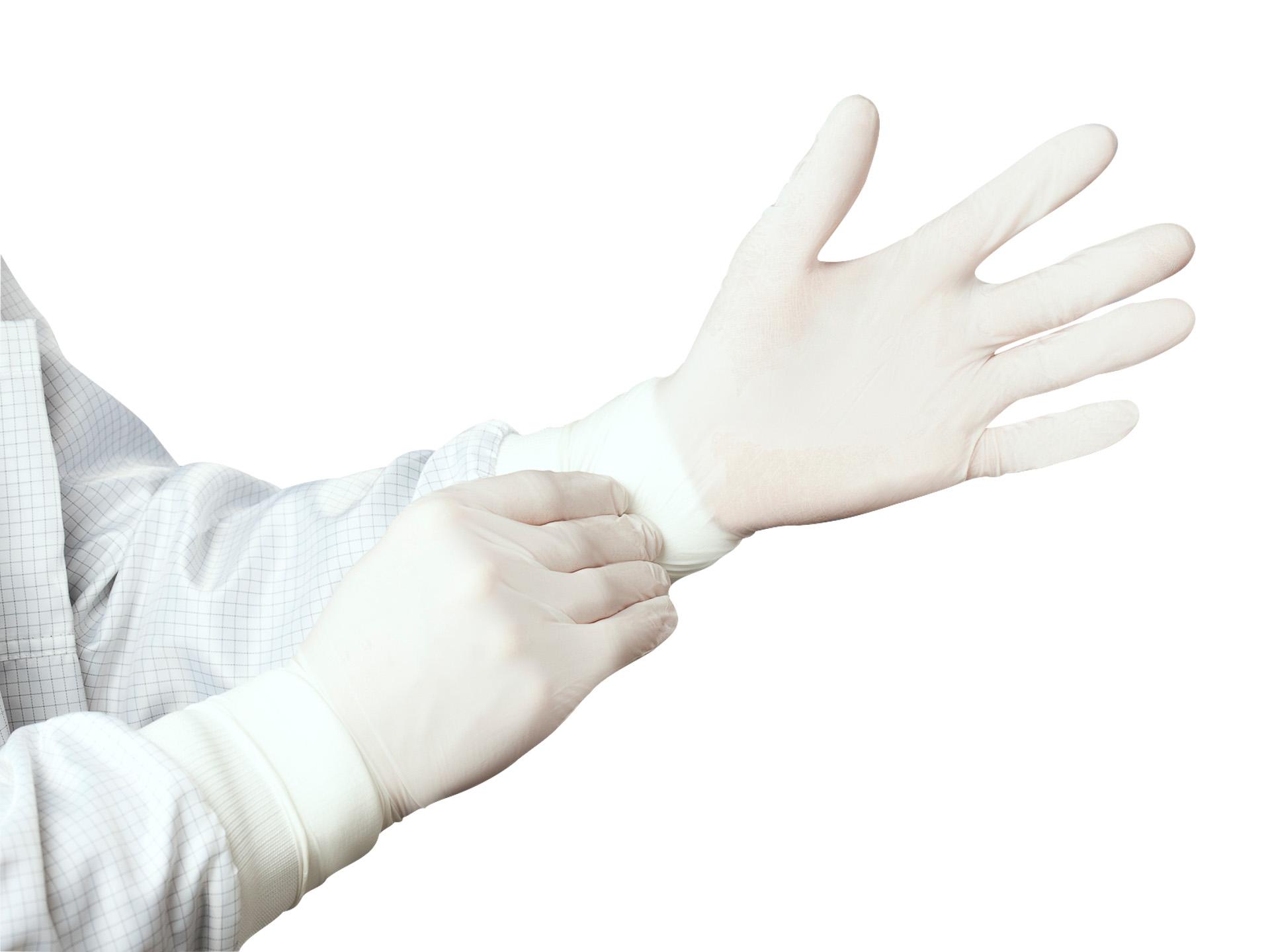 Cleanroom disposable nitrile gloves
