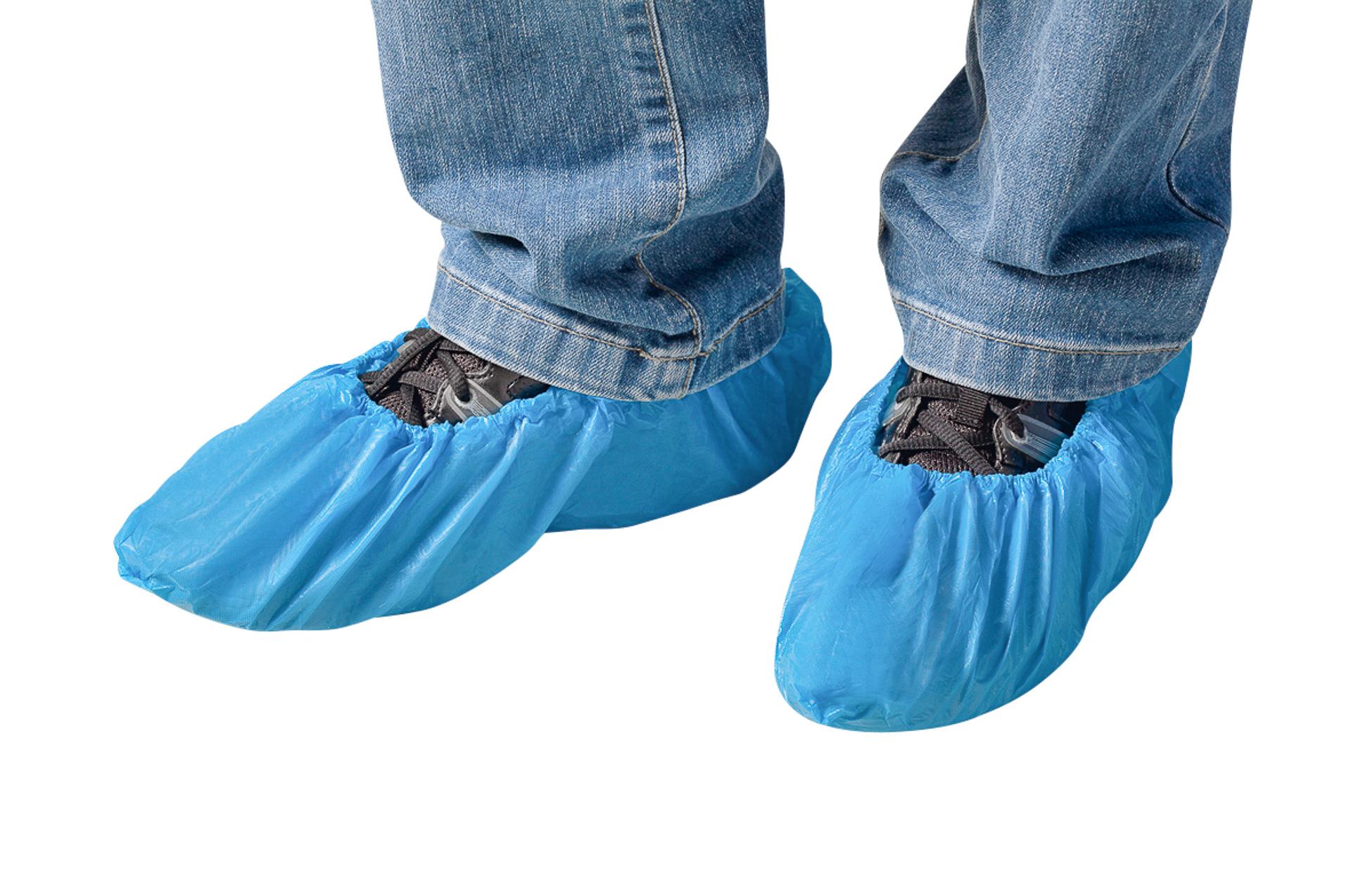 Cleanroom disposable overshoes made of CPE foil 