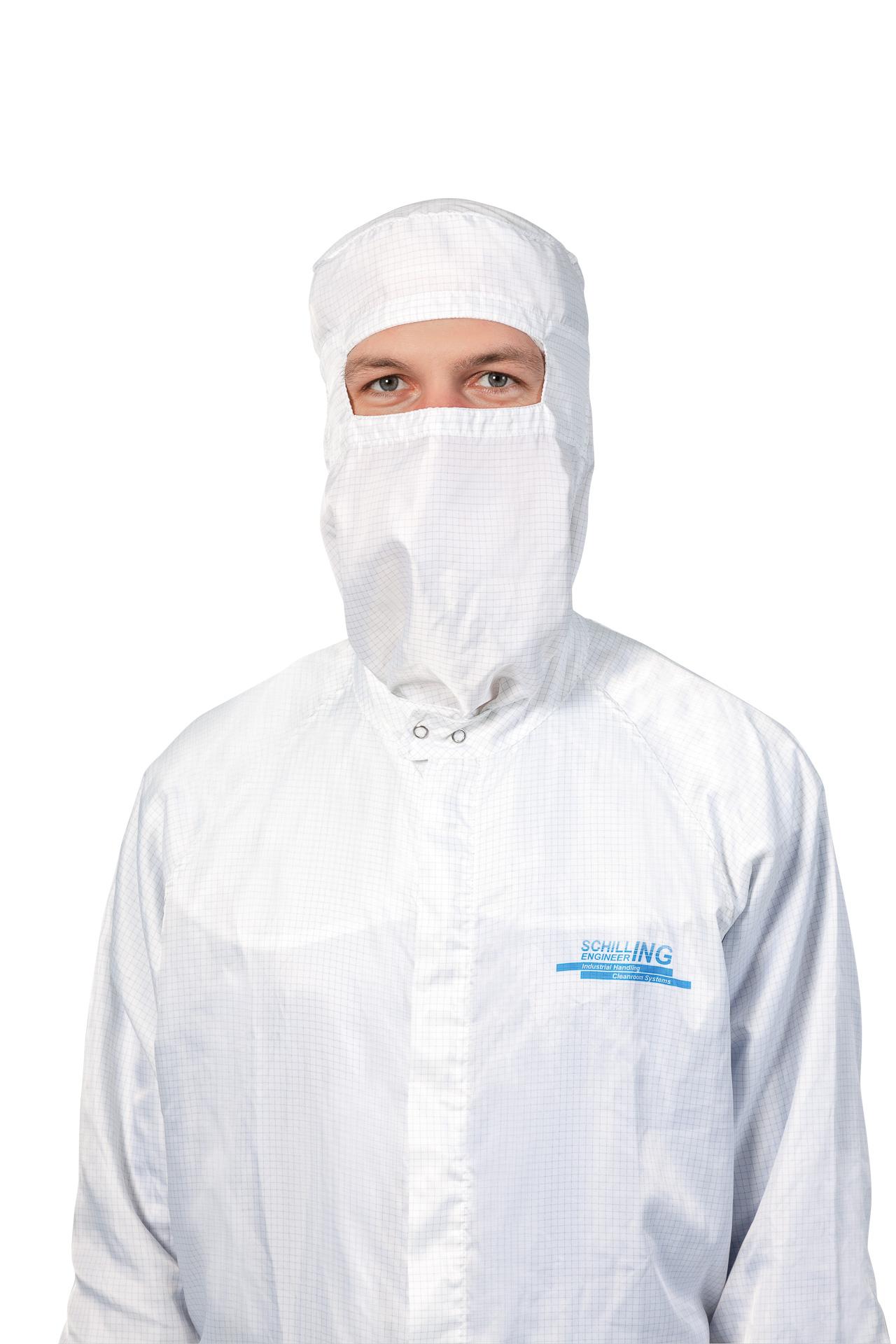 Reusable cleanroom slit hood, adjustable, for cleanroom class ISO 4-8, GMP A-C