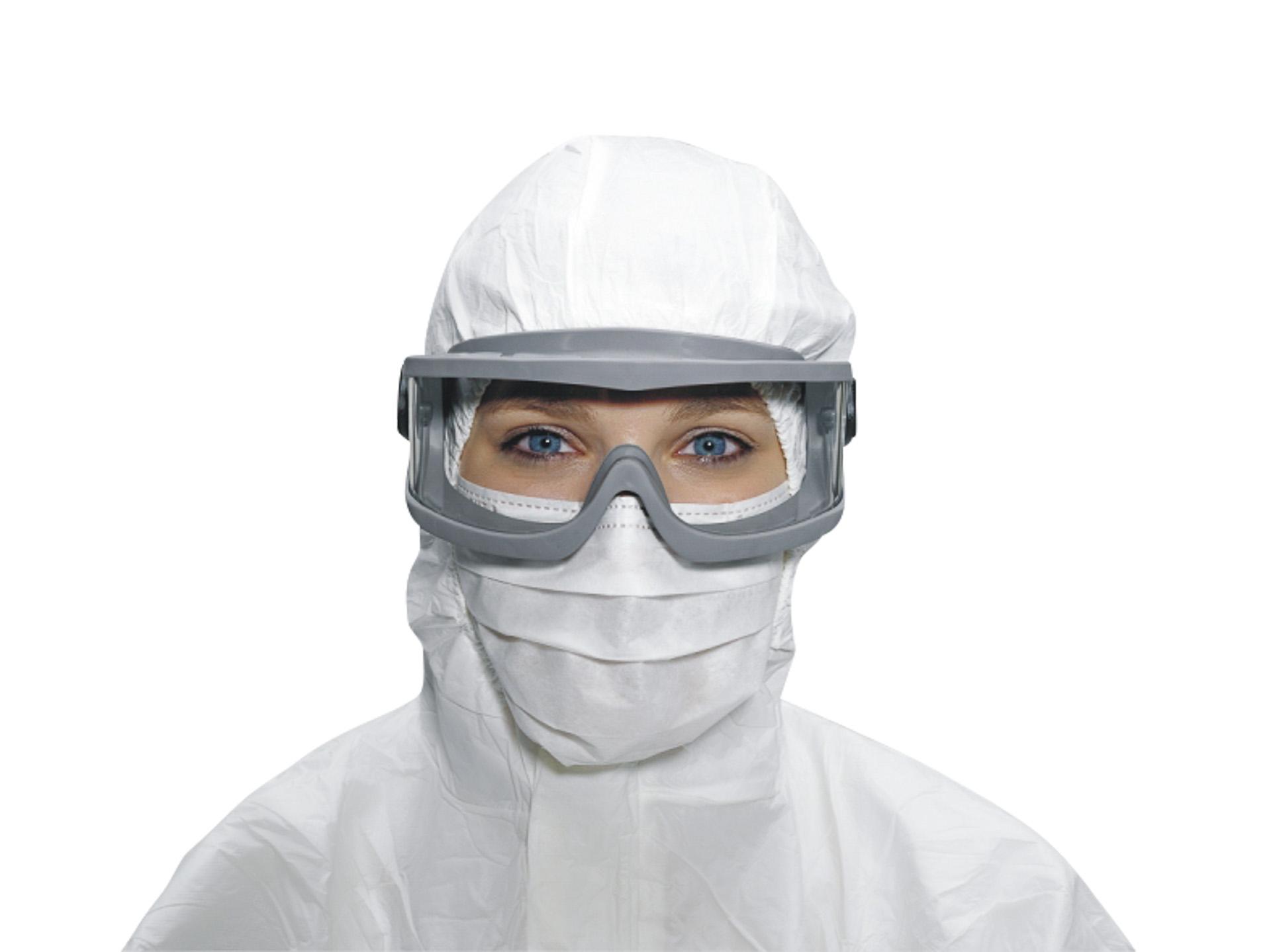 Reusable cleanroom full-view goggles, autoclavable, up to RR class ISO 5, EU GMP A